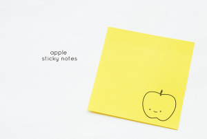 Happy Apple Sticky Notes