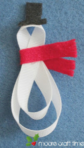 Swift Snowman Ribbon Pin