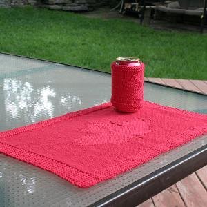Canada Day Place Mat and Can Cozy