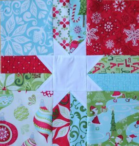 Scrappy Christmas Star Block