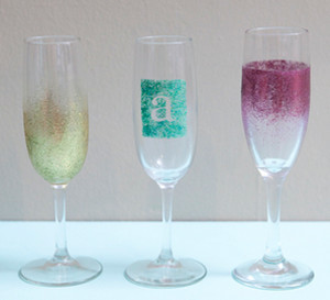 Glam Glitter Champagne Glasses