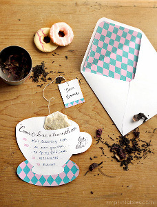 Argyle Tea Party Invitations