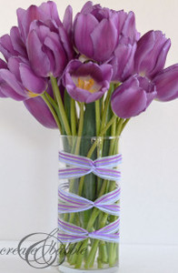 Ribbon Wrapped Vases