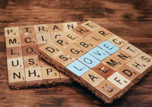 Scrabble Coaster Wedding Favors