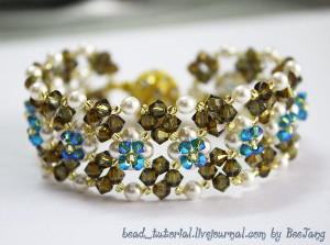 Crystal Flower Bed Bracelet