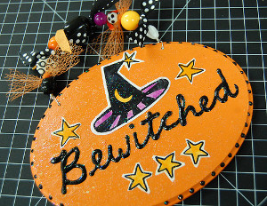Bewitched Halloween Plaque