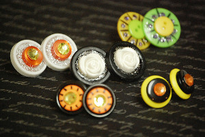 Halloween Button Earrings