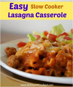 Easy Slow Cooker Lasagna Casserole
