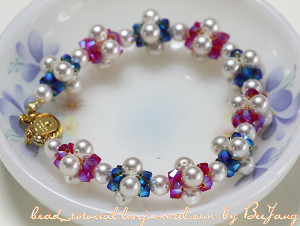 Colorful Pearls and Crystals Bracelet