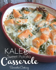 Kale and Sweet Potato Casserole