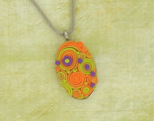 Faux Embroidery Pendant