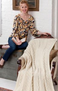 Timeless Aran Throw Allfreeknitting Com Timeless Aran Throw Allfreeknitting Com