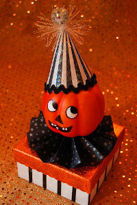 Papier Mache Pumpkin Box