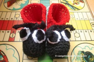 Little Ladybug Baby Booties