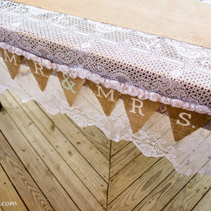 Lace and Burlap Bunting