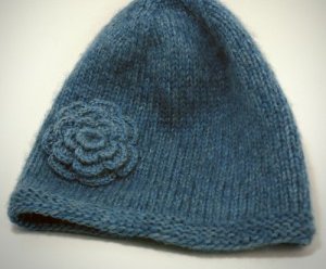 Blue Ice Flower Hat