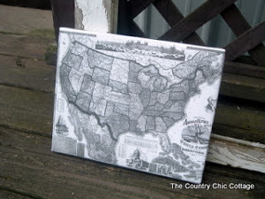Faux Wrapped Map Canvas