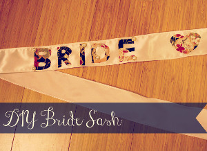 Sweet Satin Bride Sash