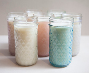 DIY Tinted Mason Jar Candles