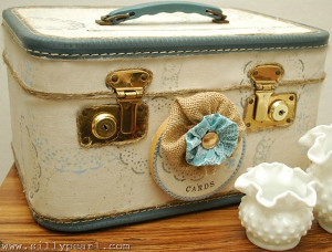 Vintage Suitcase Card Box