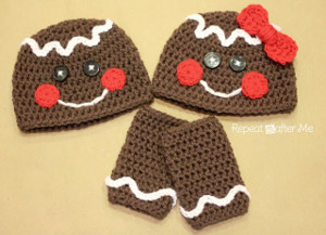 Gingerbread Hat and Legwarmers Set