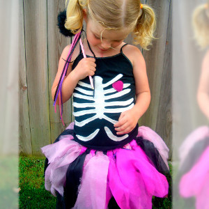 Girly Skeleton Homemade Halloween Costume