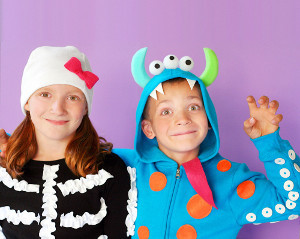 Skeleton and Monster Homemade Halloween Costume Ideas