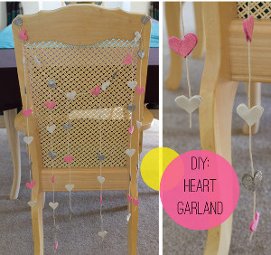 Sparkling Heart Chair Garland