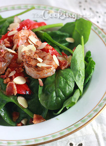 Grilled Shrimp and Spinach Salad