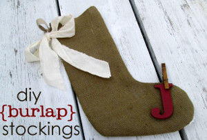 Burlap Stocking Decorations