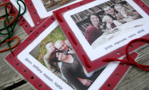 Family Photo Lacing Cards