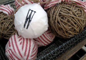 Twine and Rag Ball Ornaments