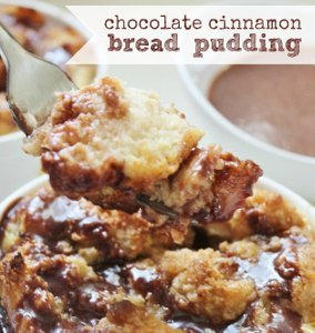 Chocolate and Cinnamon Bread Pudding