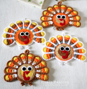 Crochet Turkey Coasters