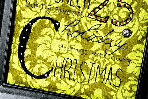 Embroidered Christmas Subway Art