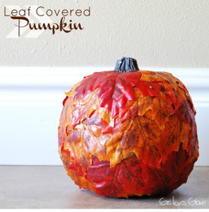 Leaf Covered Pumpkin