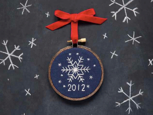 Free Embroidery Pattern Snowflake Ornament