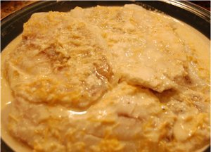 Slow Cooker Tilapia with Garlic Cheese Sauce