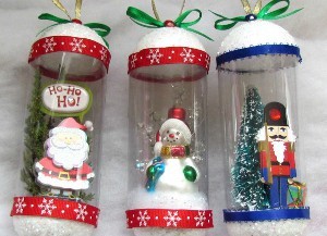 Homemade Snow Globe Ornaments