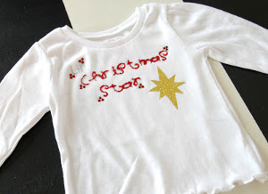 DIY Christmas Glitter Shirt