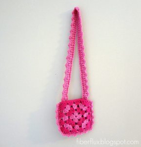Raspberry Pink Luxury Clutch Medium Size Crochet Purse 