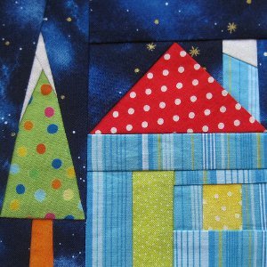 Happy Holiday House Quilt Block