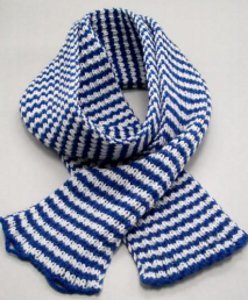 Hands Free Striped Scarf