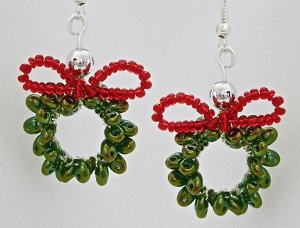 beaded christmas earrings free patterns