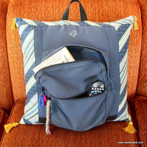 Upcycled Backpack Pillow