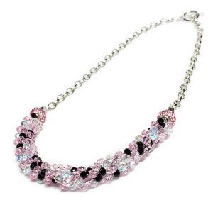 Briella Pink Kumihimo Necklace