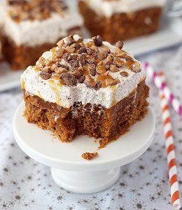 Double Pumpkin Poke Cake