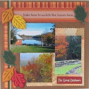 Autumn Landscape Scrapbooking Page