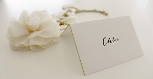 DIY Gold Edged Place Cards