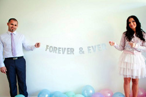 Forever and Ever Glitter Banner